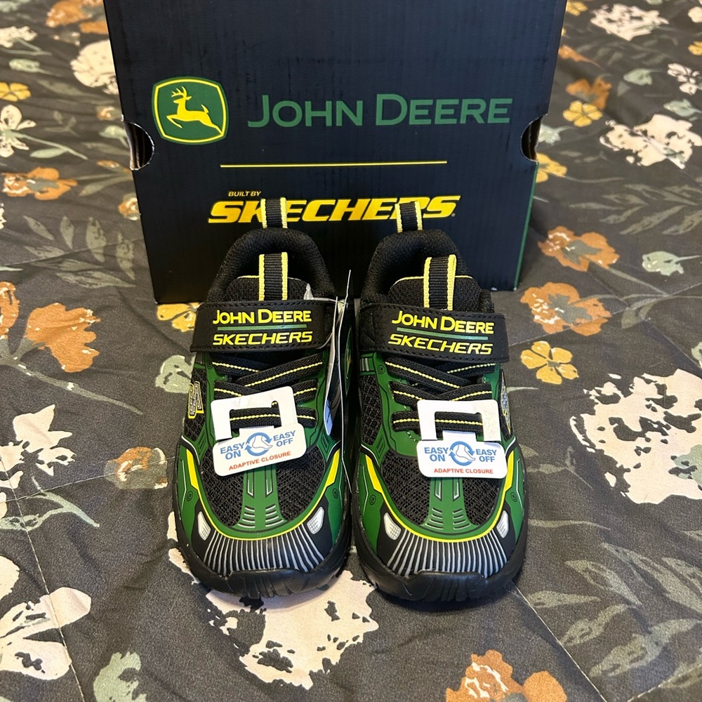 John Deere Built by Skechers Kids Shoes - Black and Green